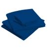 Bedding Empire 8pc Solid Reversible Bedding Set (3pc Duvet Cover Set + 4pc Sheet Set + 1 Bedskirt) 100% Egyptian Cotton 500 TC Queen Size, Solid Black/Blue Color view 4