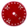 Clispeed Knitting Acrylic Carpet Christmas Tree Skirt Xmas Tree Bottom Cover Home Decoration (Red, 95cm) view 1