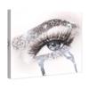 The Oliver Gal Artist Co. Fashion and Glam Wall Art Canvas Prints 'Eyes and Rhinestones Blue Silver' Mascara Home Dcor, 24 in x 24 in, Gray, White view 2