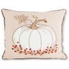 25 Home Dcor 41618C 17 Inch Tan Square Pillow with Embroidered Pumpkins, Multi view 1