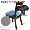 Shinnwa Kitchen Chair Cushions Set of 4, Non-Slip Dining Chair Cushions with Ties and Machine Washable Cover, 4 Pack, 17 x 16.5 x 2in, Blue view 4