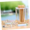 Cabilock Toothpick Holder Lid Crystal Storage Box Cotton Swab Dispenser for Kitchen view 3