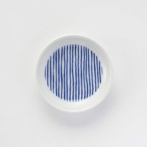 (HASAMI Porcelain) Ishimaru Pottery 206306 551 Striped W Bean Plate (Pack of 2)