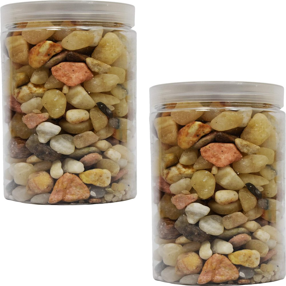 Around 2 Pounds of Decorative Stones Perfect for Aquariums, Vase Fillers, Table Scatter, Scrapbooking and Much More! Beautiful Gems! (Assorted Natural River Rocks)
