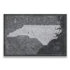 Conquest Maps Push Pin North Carolina Map Board - With Push Pins to Mark North Carolina Travels - Handmade in Ohio, USA - Design: Modern Slate view 1