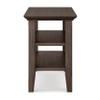 SIMPLIHOME Acadian Narrow Side Table - 14 inch Wide Solid Wood Rectangular End Table with 2 Open Shelves in Farmhouse Brown, Transitional Lamp Stand or Nightstand for Living Room or Bedroom view 4