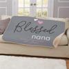 Personalized Blessed 50x60 Sherpa Blanket, Gift for Mom, Birthday Gift for Grandma, Custom Throw Blanket view 2