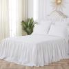 C&F Home Ruffled King Bedspread White King White view 1