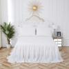 C&F Home Ruffled King Bedspread White King White view 2