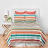 C&F Home Ezekiel Ridge 3 Piece Red Blue and Tan Southwest Stripes King Quilt Set Quilt and Sham Bedding Set King Blue view 4