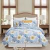 C&F Home Monterey Mist 2 Piece White Blue and Gold Coral Pattern Twin Quilt Set Quilt and Sham Bedding Set Twin 2 Piece Set White view 4