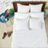 carol & frank Spencer Queen Quilt White Blanket Cotton Machine Washable Soft Cozy for Couch Sofa Or Bed Full/Queen White view 2