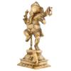Dancing Ganesha Statue Hindu Brass Sculpture for Home Dcor 8.5 X 5 Inches Religious Gifts view 3