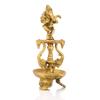 Brass Antique Ganesha Diya Oil Lamp Statue Ganesh Peacock Puja Dia Showpiece Home Pooja Gifts Decor(Size 8 Inch) view 2