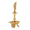 Brass Antique Ganesha Diya Oil Lamp Statue Ganesh Peacock Puja Dia Showpiece Home Pooja Gifts Decor(Size 8 Inch) view 4