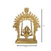 Brass Antique Ganesh Jhula Idol Ganesha Swing Statue Ganpati Bappa Jhoola Murti for Home Entrance Decor with Kirtimukha at 10.5 Inch view 2