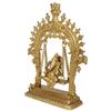 Brass Antique Ganesh Jhula Idol Ganesha Swing Statue Ganpati Bappa Jhoola Murti for Home Entrance Decor with Kirtimukha at 10.5 Inch view 3