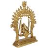 Brass Antique Ganesh Jhula Idol Ganesha Swing Statue Ganpati Bappa Jhoola Murti for Home Entrance Decor with Kirtimukha at 10.5 Inch view 4