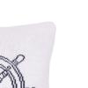 C&F Home Ship Wheel Knitted July Fourth Small Petite Accent Pillow 10" x 10" Reversable Square Soft Woven Small Petite Accent Pillow for Couch Sofa Bed Chair Cotton 10" x 10" Blue view 4