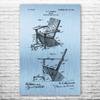 Adirondack Chair Poster Print, Furniture Maker, Carpenter Gift, Wood Working, Shop Class Teacher, Handyman Gift Blue Steel (24 inch x 36 inch) view 1