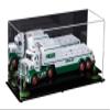 Better Display Cases Versatile Clear Acrylic Trucks, Trains and Rockets Display Case - Large Rectangle Box with Mirror Case, Green Risers and Black Base 17" x 6" x 7" (A019/V46) view 1