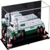 Better Display Cases Versatile Clear Acrylic Trucks, Trains and Rockets Display Case - Large Rectangle Box with Mirror Case, Pink Risers and Black Base 17" x 6" x 7" (A019/V46) view 1