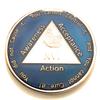 Recovery Line 16 Year Al-Anon Blue Butterfly Anniversary Medallion, Chip, Token, Coin view 1