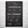 Fountain Pen Poster Print, Writer Gift, Pen Blueprint, Teacher Gift, Classroom Decor, Author Gift, Fountain Pen Design Dark Concrete (24 inch x 36 inch) view 1