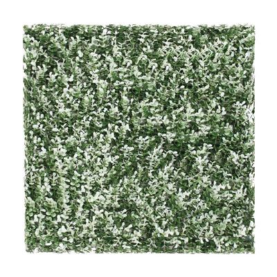 SunnyRoyal 25 Pcs 20"x20" Artificial Boxwood Panels Grass Wall Greenery Backdrop Decor Privacy Hedge Fence Screen for Outdoor Indoor Backyard Garden Decoration, Buxus White