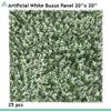 SunnyRoyal 25 Pcs 20"x20" Artificial Boxwood Panels Grass Wall Greenery Backdrop Decor Privacy Hedge Fence Screen for Outdoor Indoor Backyard Garden Decoration, Buxus White view 2