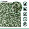 SunnyRoyal 25 Pcs 20"x20" Artificial Boxwood Panels Grass Wall Greenery Backdrop Decor Privacy Hedge Fence Screen for Outdoor Indoor Backyard Garden Decoration, Buxus White view 3