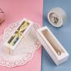 NPLUX Macaron Boxes, 25 Pack White Dessert Boxes with Clear Window and Ribbon, 7.2 x 2.1 x 1.9 In, Fits 5 to 7 Macarons, Bakery Packaging Boxes for Gifts, Cookies, Graduation Gifts Party Favors view 3