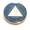 Recovery Line 12 Year Al-Anon Blue Butterfly Anniversary Medallion, Chip, Token, Coin view 1