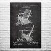 Adirondack Chair Poster Print, Furniture Maker, Carpenter Gift, Wood Working, Shop Class Teacher, Handyman Gift Dark Concrete (24 inch x 36 inch) view 1