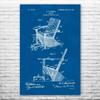 Adirondack Chair Poster Print, Furniture Maker, Carpenter Gift, Wood Working, Shop Class Teacher, Handyman Gift Blueprint (24 inch x 36 inch) view 1