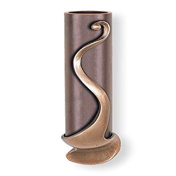 legendURN Crypt Front or Wall vase Bronze in Several Colours | Bronze Wall Grave Vase for Memorial Monuments