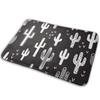 Bathroom Rugs Bath Mat Door Mats Black White Cactus Seamless Memory Foam Front Kitchen Rug Carpet for Kitchen Hall Inside Outdoor 15.7 X 23.5 in view 1