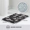 Bathroom Rugs Bath Mat Door Mats Black White Cactus Seamless Memory Foam Front Kitchen Rug Carpet for Kitchen Hall Inside Outdoor 15.7 X 23.5 in view 3