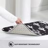Bathroom Rugs Bath Mat Door Mats Black White Cactus Seamless Memory Foam Front Kitchen Rug Carpet for Kitchen Hall Inside Outdoor 15.7 X 23.5 in view 4