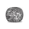 Ambesonne Zebra Print Storage Toy Bag Chair, Striped Zebra Animal Print Nature Wildlife Inspired Simplistic Illustration, Stuffed Animal Organizer Washable Bag, Small Size, White Charcoal view 1
