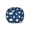Ambesonne Sports Storage Toy Bag Chair, Baseball Patterns on Vertical Striped Background Stars Design, Stuffed Animal Organizer Washable Bag, Small Size, Blue Red view 1