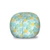 Ambesonne Luau Storage Toy Bag Chair, Summer Season Layout of Repeating Leaves and Pineapples Silhouettes, Stuffed Animal Organizer Washable Bag, Small Size, Yellow Seafoam view 1