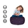 Ambesonne Galaxy Storage Toy Bag Chair, Zodiac Constellations Along Planets Saturn Cosmic Space Libra Taurus Astronomy, Stuffed Animal Organizer Washable Bag, Small Size, Plum Pink view 2