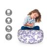 Ambesonne Butterfly Storage Toy Bag Chair, Continuous Pattern of Monotone Abstract Winged Delicate Insect, Stuffed Animal Organizer Washable Bag, Small Size, Blue Grey view 2
