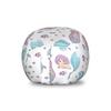 Ambesonne Mermaid Storage Toy Bag Chair, Underwater Fantasy Merlady Swimming Exotic Cartoon Design Funny Art, Stuffed Animal Organizer Washable Bag, Small Size, Lilac Pale Blue and White view 1