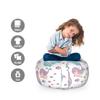Ambesonne Mermaid Storage Toy Bag Chair, Underwater Fantasy Merlady Swimming Exotic Cartoon Design Funny Art, Stuffed Animal Organizer Washable Bag, Small Size, Lilac Pale Blue and White view 2