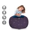 Ambesonne Galaxy Storage Toy Bag Chair, Zodiac Constellations Along Planets Saturn Cosmic Space Libra Taurus Astronomy, Stuffed Animal Organizer Washable Bag, Large Size, Plum Pink view 2