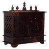 Homecrafts Handpainted Wooden Home Temple with Doors in Side LED Lights (Medium Size, Light Redis, 20x11x24 Inch) view 1
