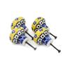 Polmedia Polish Pottery Set of 4 Drawer Pull Knobs 1-1/2 inch - Sunburst Daisies Pattern Handmade in Boleslawiec Poland by Ceramika Artystyczna + Certificate of Authenticity view 4