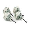 Polmedia Polish Pottery Set of 4 Drawer Pull Knobs 1-1/2 inch - Sponge Garland Pattern Handmade in Boleslawiec Poland by Ceramika Artystyczna + Certificate of Authenticity view 4